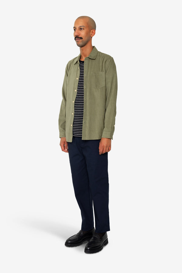 Folk Direction Babycord Shirt - Olive