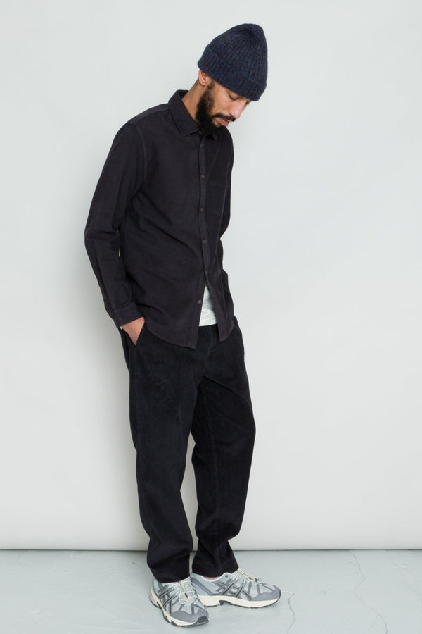 Folk Direction Babycord Shirt - Soft Black
