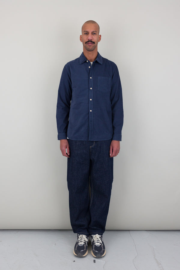 Folk Direction Babycord Shirt - Washed Ink AW24