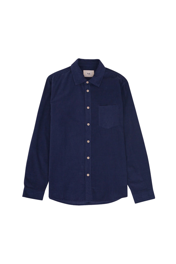folk Direction Babycord Shirt - Washed Ink AW24