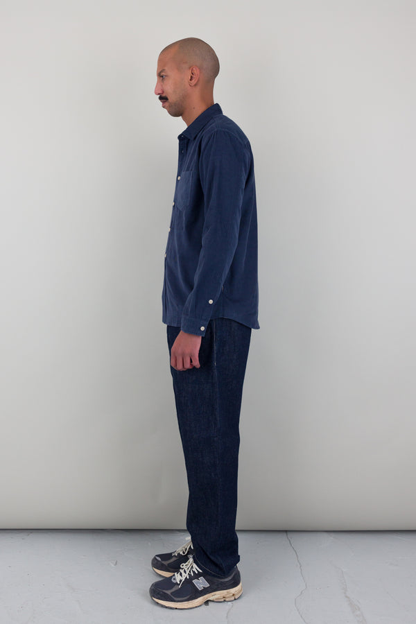 Folk Direction Babycord Shirt - Washed Ink AW24