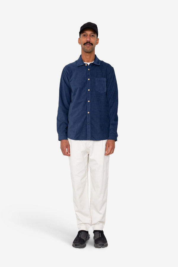 Folk Direction Babycord Shirt - Washed Ink