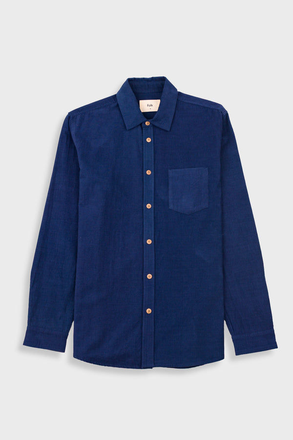 folk Direction Babycord Shirt - Washed Ink