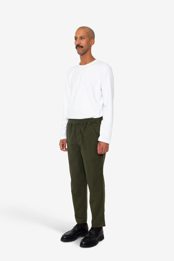 Folk Drawcord Assembly Pant - Dark Olive Moleskin