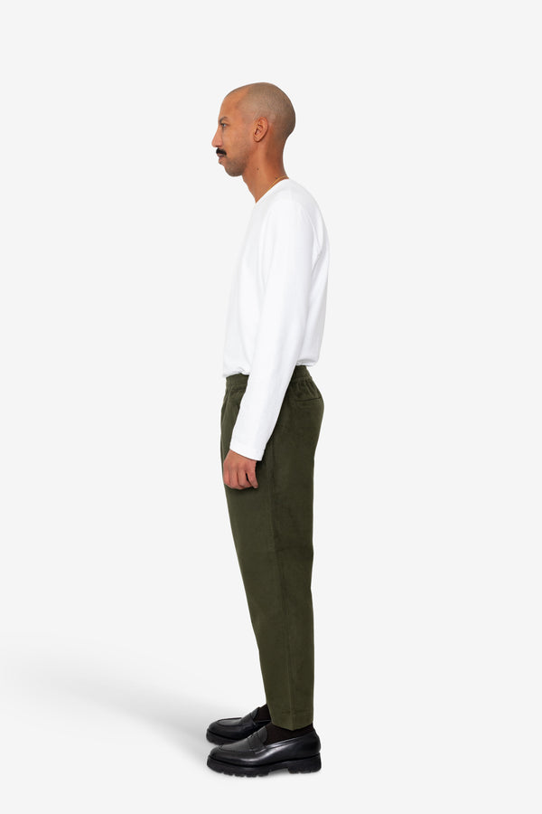 Folk Drawcord Assembly Pant - Dark Olive Moleskin