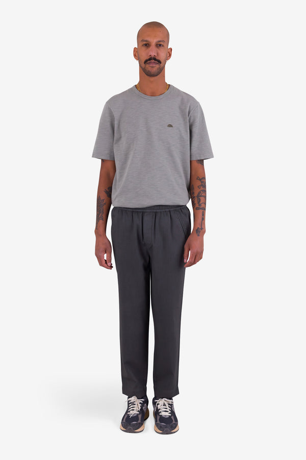 Folk Drawcord Assembly Pant - Soft Black Herringbone
