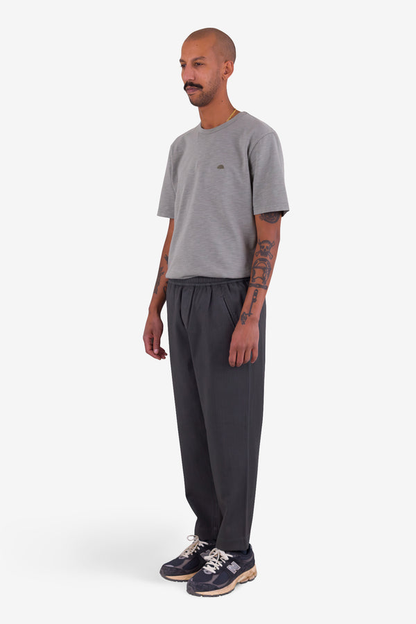 Folk Drawcord Assembly Pant - Soft Black Herringbone