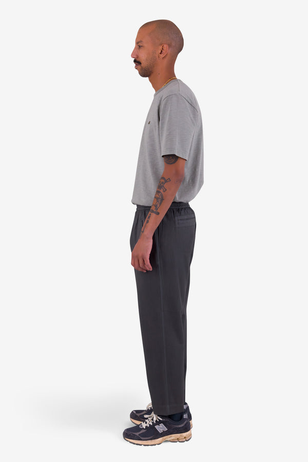 Folk Drawcord Assembly Pant - Soft Black Herringbone