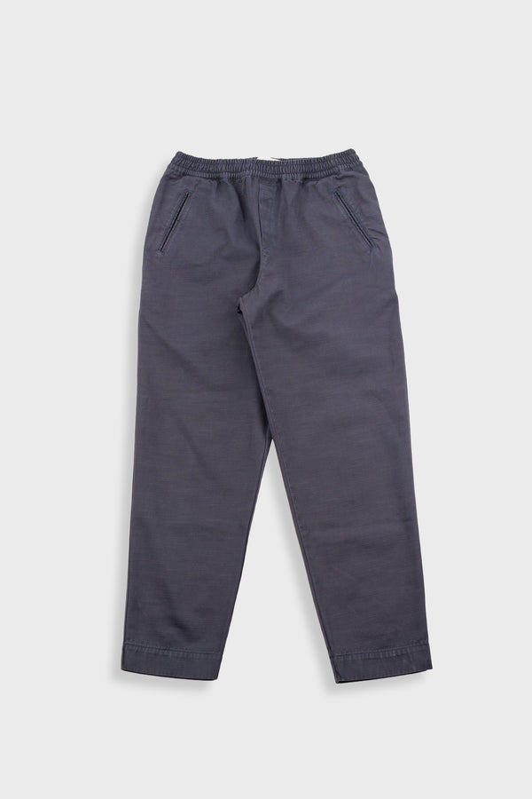folk Drawcord Assembly Pant - Soft Black Slub