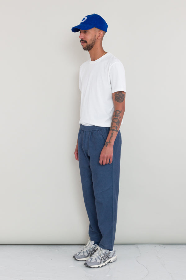 Folk Drawcord Assembly Pant - Steel Blue Moleskin