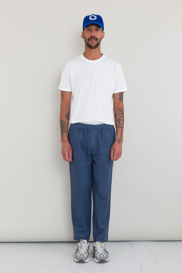Folk Drawcord Assembly Pant - Steel Blue Moleskin