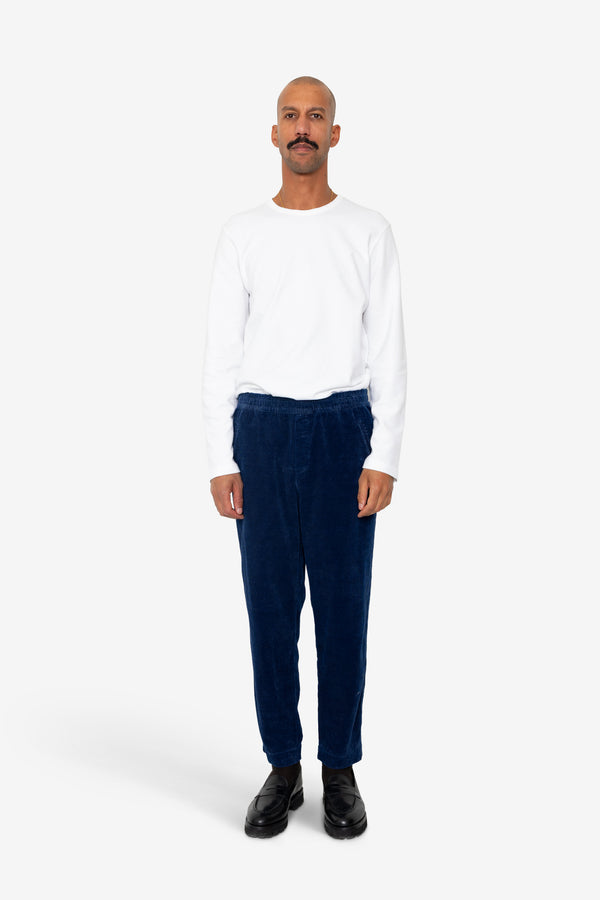 Folk Drawcord Assembly Pant - Washed Indigo Cord