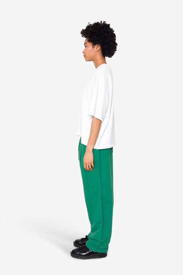 Folk Drawcord Baggy Pants - Vintage Green