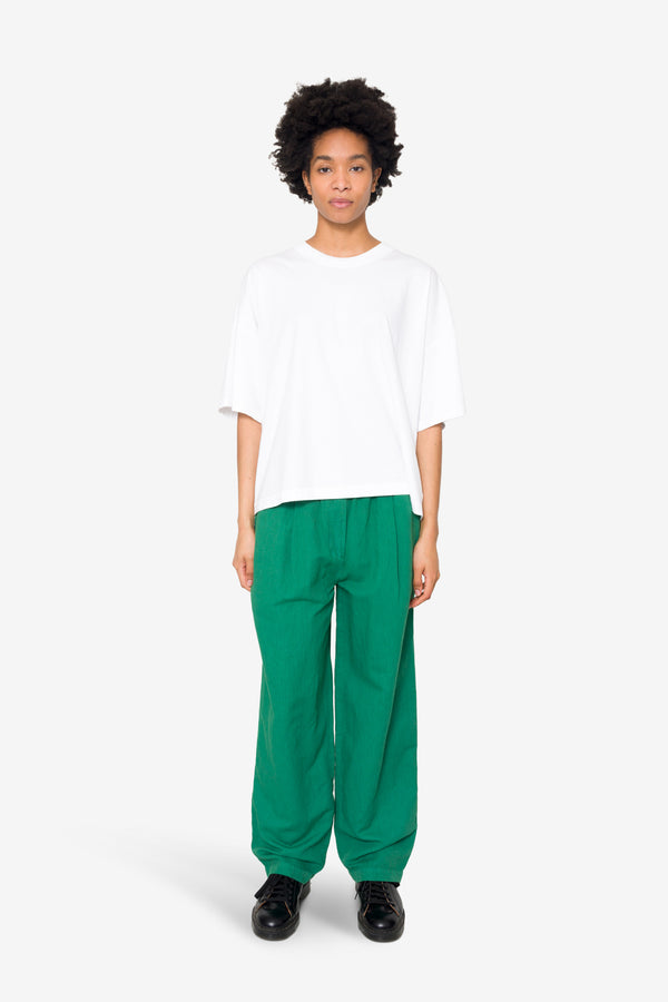Folk Drawcord Baggy Pants - Vintage Green