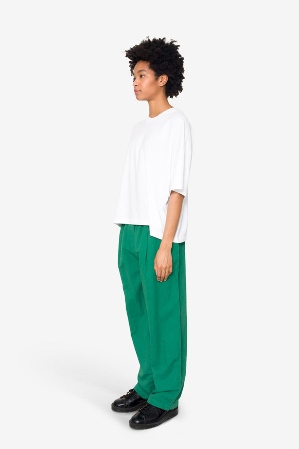 Folk Drawcord Baggy Pants - Vintage Green
