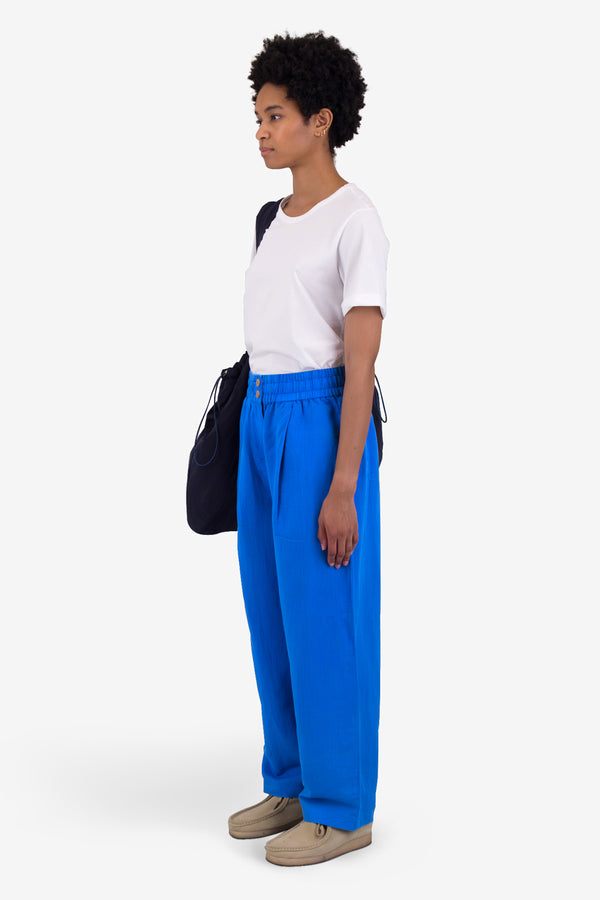 Folk Drawcord Baggy Pants - Washed Cobalt