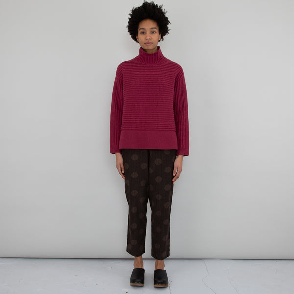 folk Drawcord Signal Pant - Brown Polka Cord