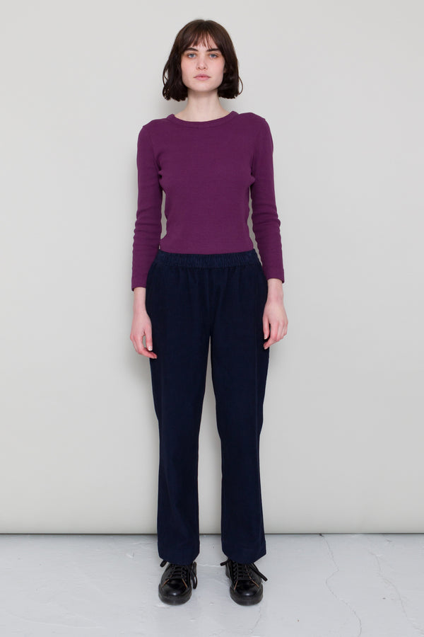 Folk Drawcord Signal Pant - Soft Navy Cord