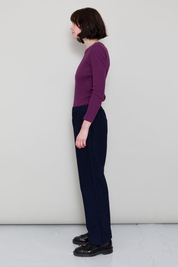 Folk Drawcord Signal Pant - Soft Navy Cord