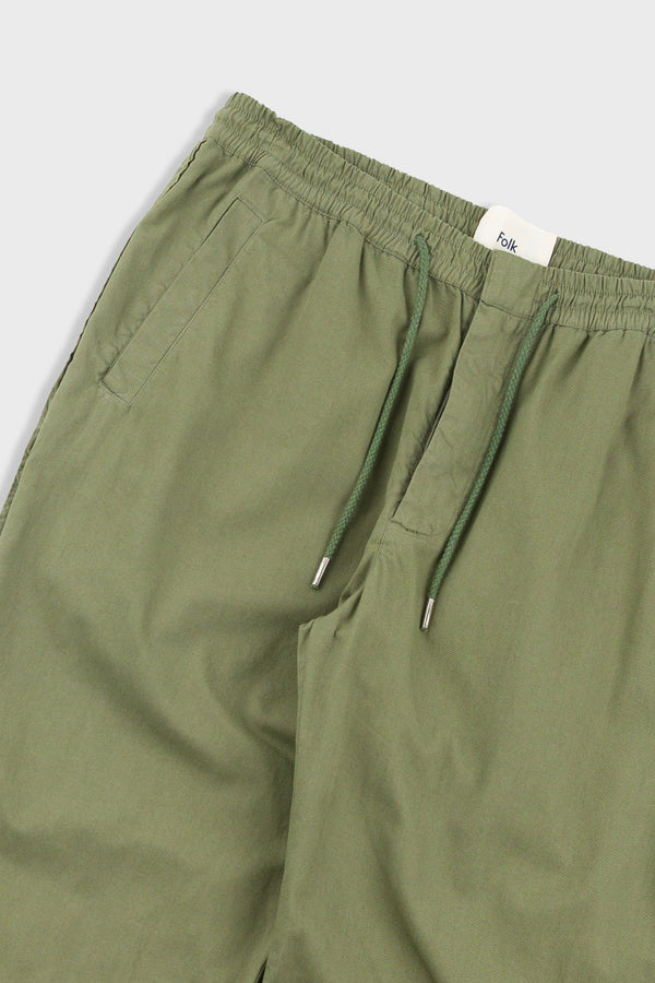 Folk Drawcord Trousers - Olive