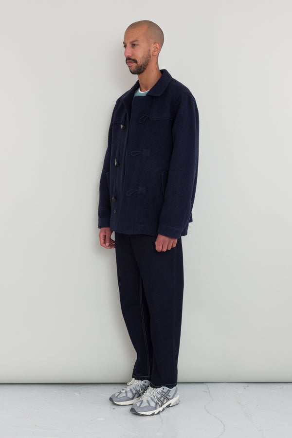 Folk Duffle Coat - Navy Wool