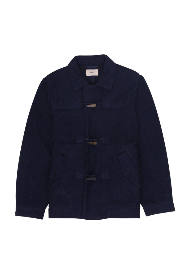 folk Duffle Coat - Navy Wool