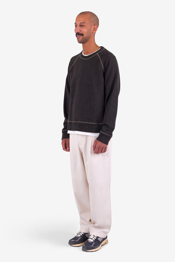 Folk Engineered Raglan Sweat - Charcoal