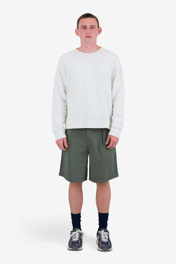 Folk Engineered Raglan Sweat - Ecru