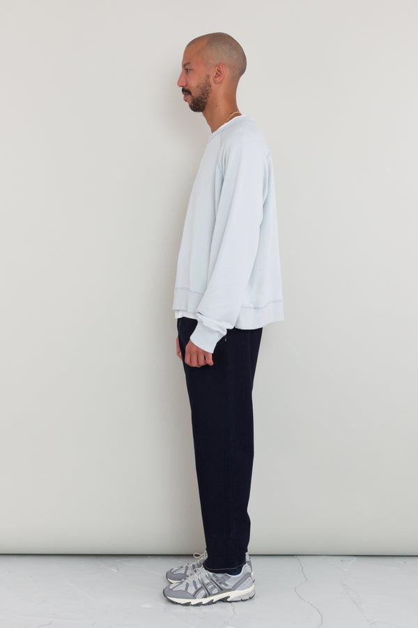 Folk Engineered Raglan Sweat - Ice Blue Nep