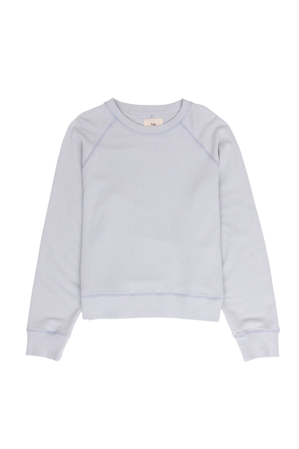 folk Engineered Raglan Sweat - Ice Blue Nep