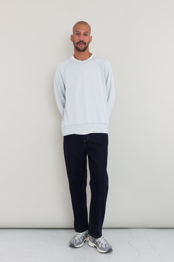 Folk Engineered Raglan Sweat - Ice Blue Nep