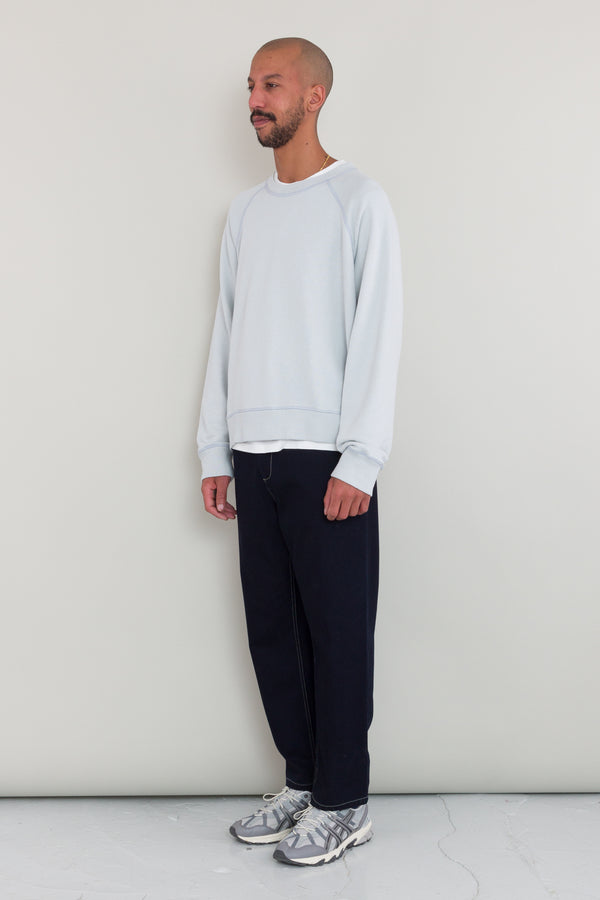Folk Engineered Raglan Sweat - Ice Blue Nep