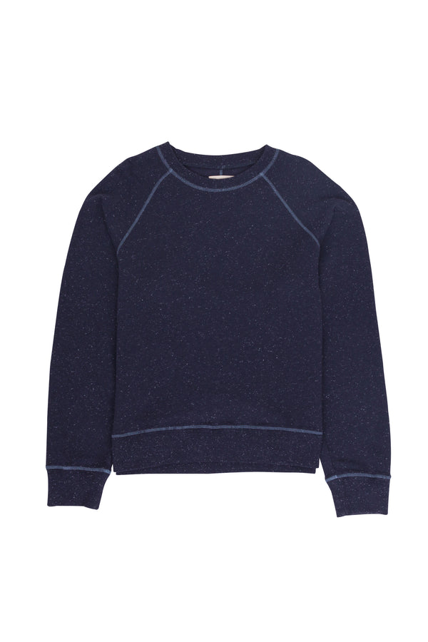 folk Engineered Raglan Sweat - Navy Nep