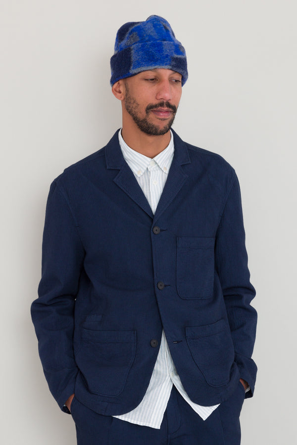 Folk Fleece Beanie - Blue Multi KG