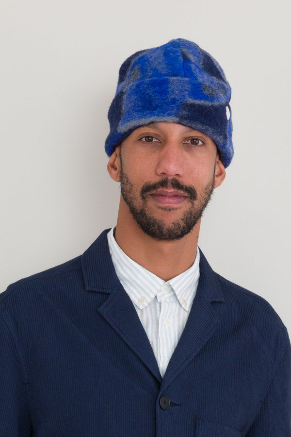 Folk Fleece Beanie - Blue Multi KG