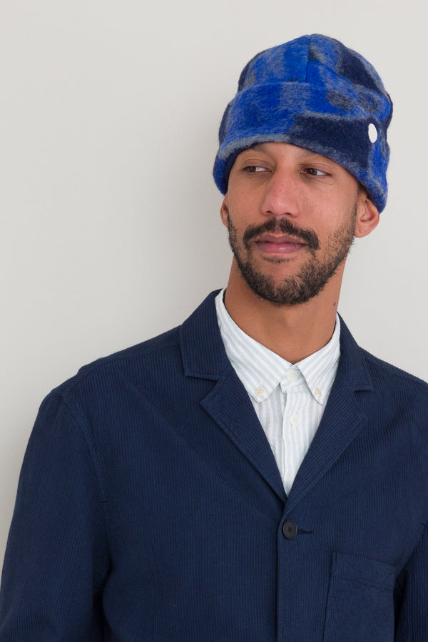 Folk Fleece Beanie - Blue Multi KG