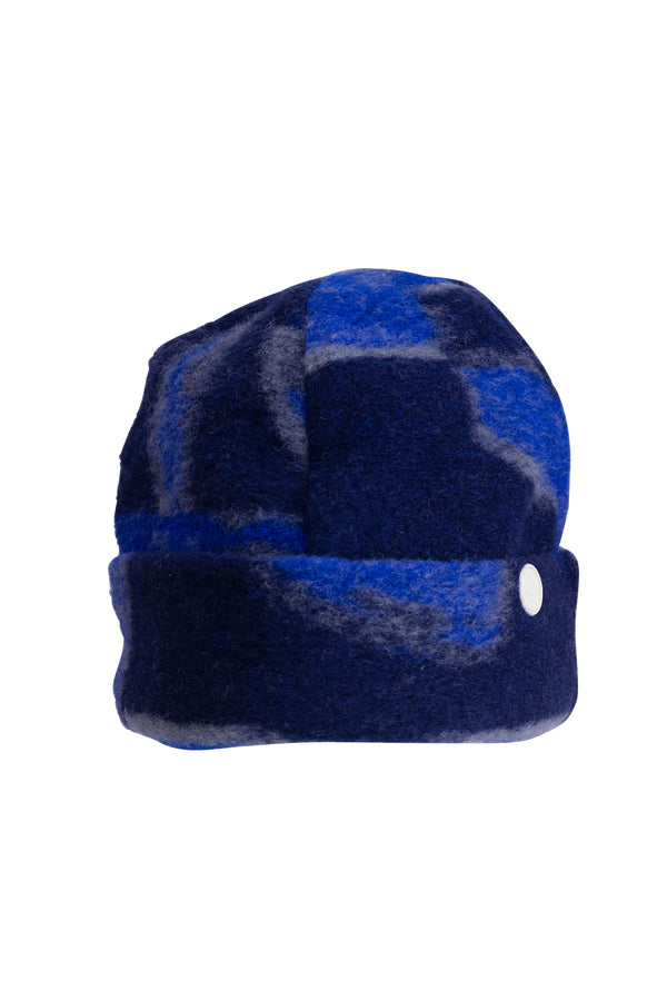 folk Fleece Beanie - Blue Multi KG