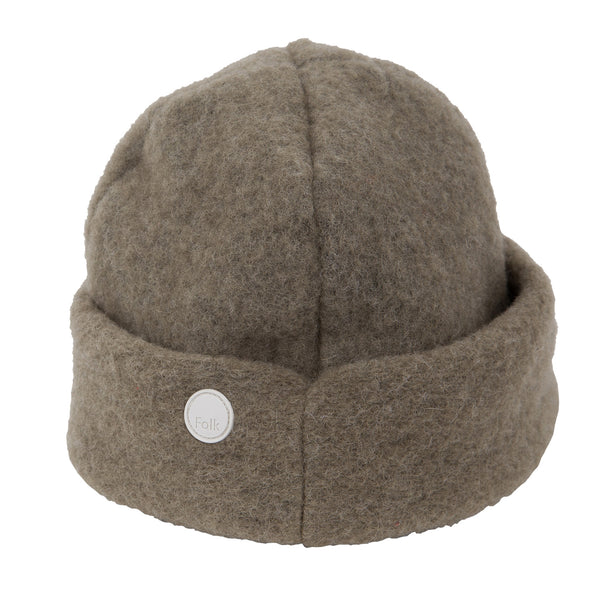 Folk Fleece Beanie - Olive Wool
