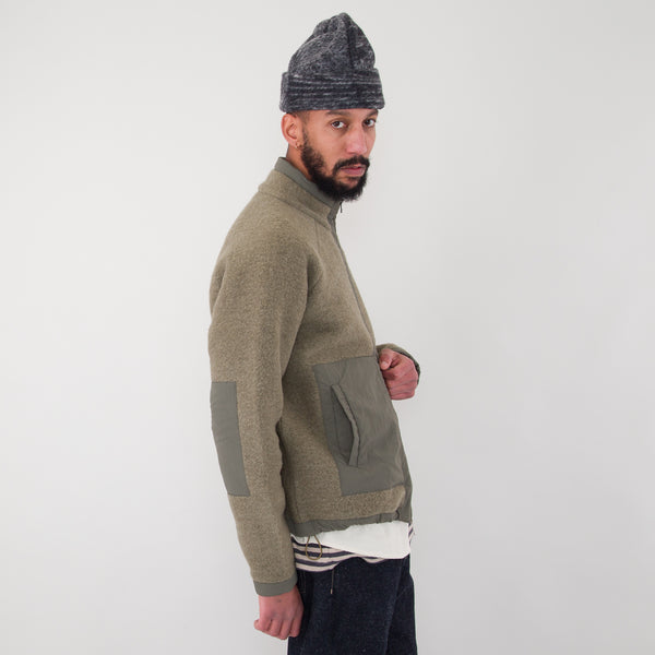 Folk Fleece Beanie - Slate Wool Polka