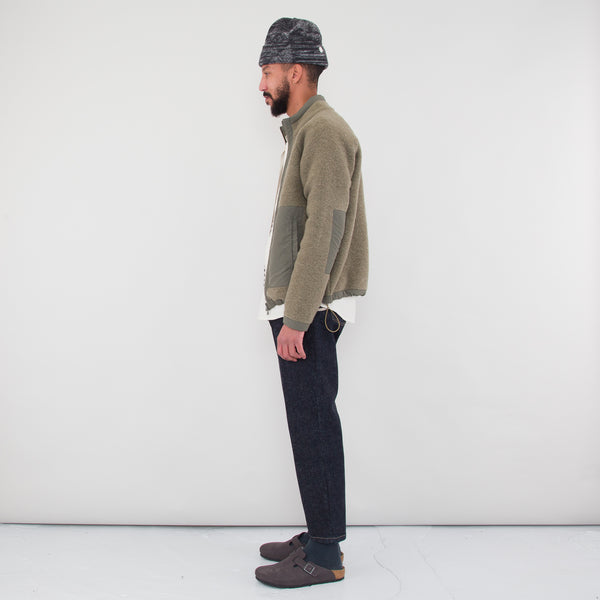 Folk Fleece Beanie - Slate Wool Polka