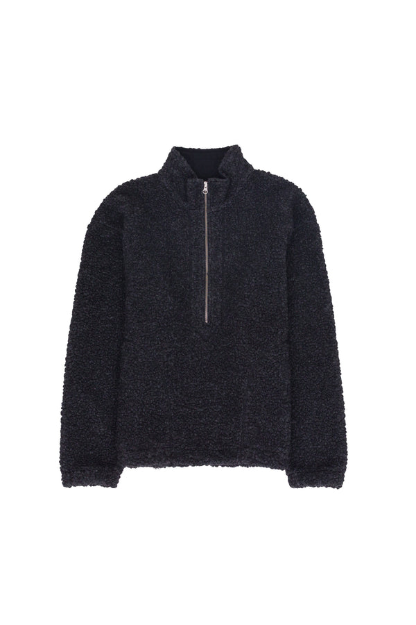 folk Fleece Overhead - Charcoal Curly Wool