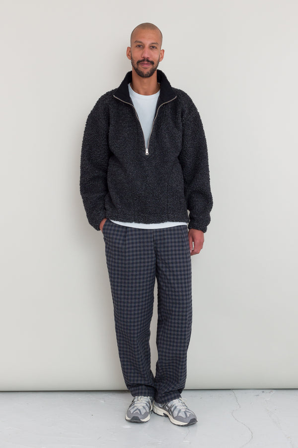 Folk Fleece Overhead - Charcoal Curly Wool