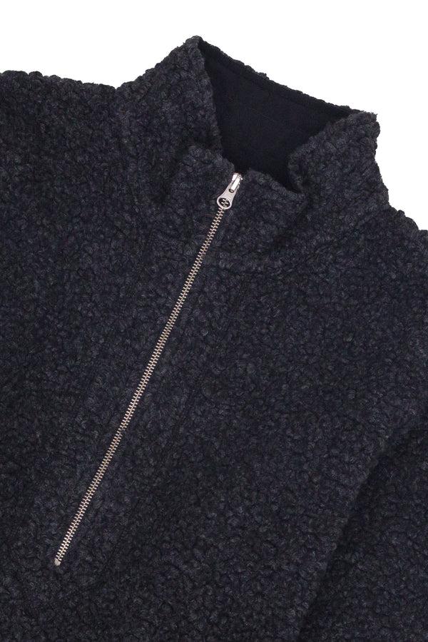 Folk Fleece Overhead - Charcoal Curly Wool