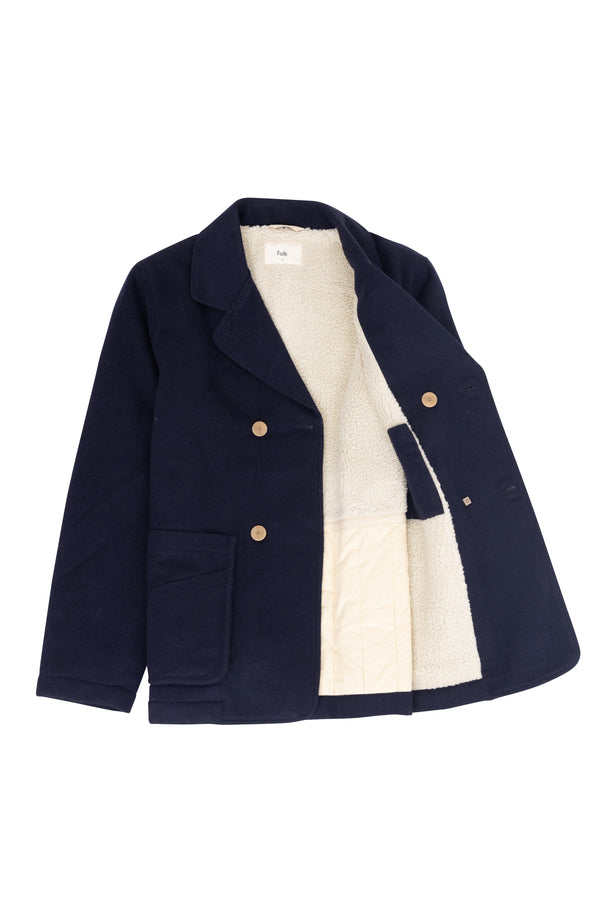 Folk Fleecy Peacoat - Soft Navy