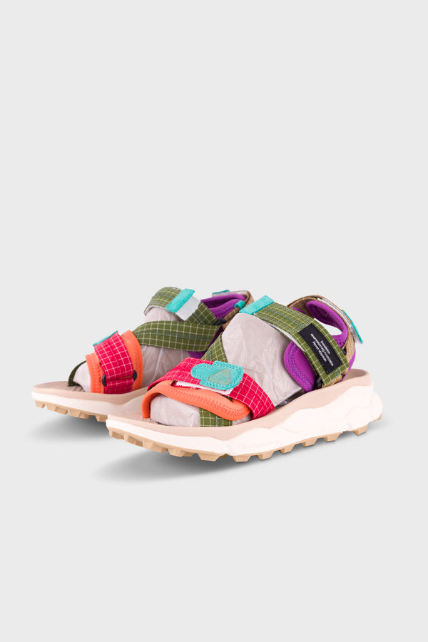 folk Flower Mountain - Nazca 2 Woman - Bordeaux Green