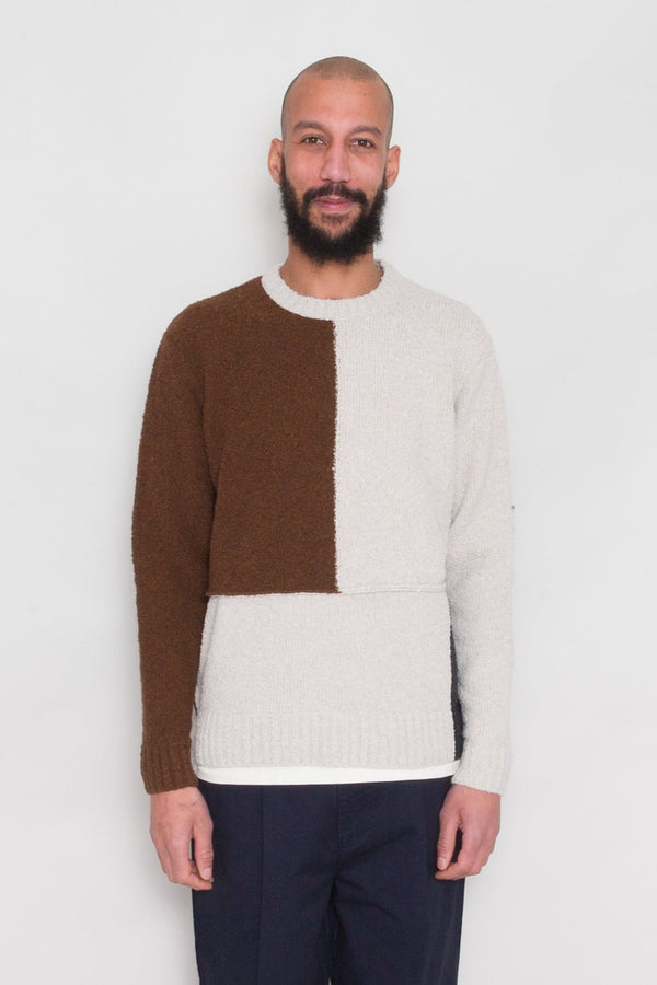 Folk Fracture Crew - Rust Ecru Mix