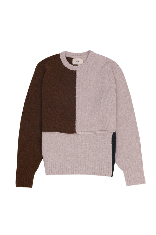 folk Fracture Crew - Rust Ecru Mix