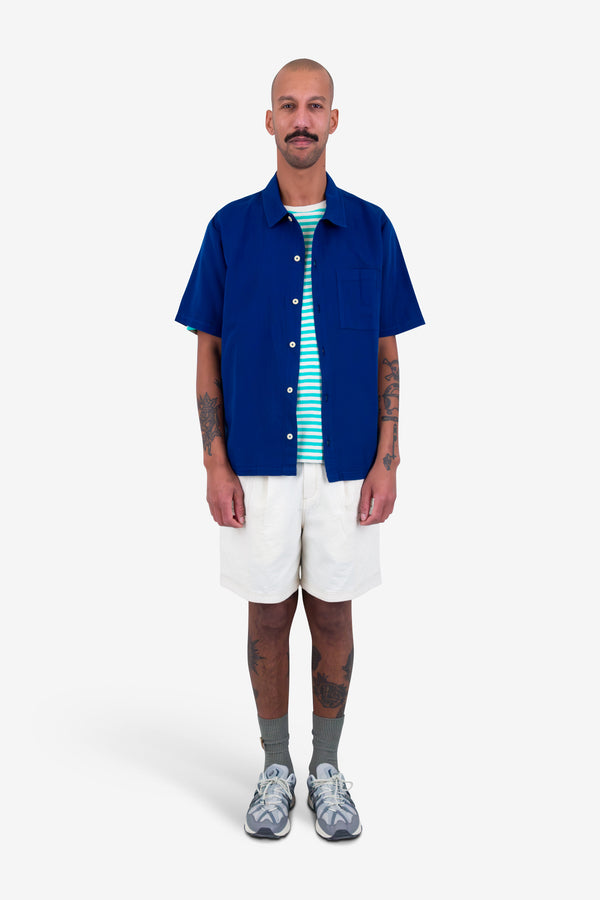 Folk Gabe Shirt - Deep Blue