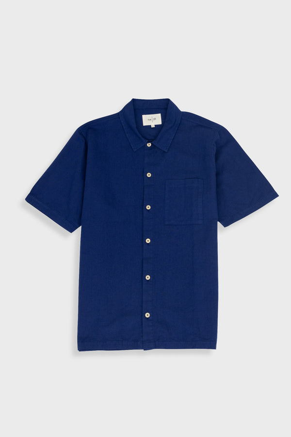 folk Gabe Shirt - Deep Blue