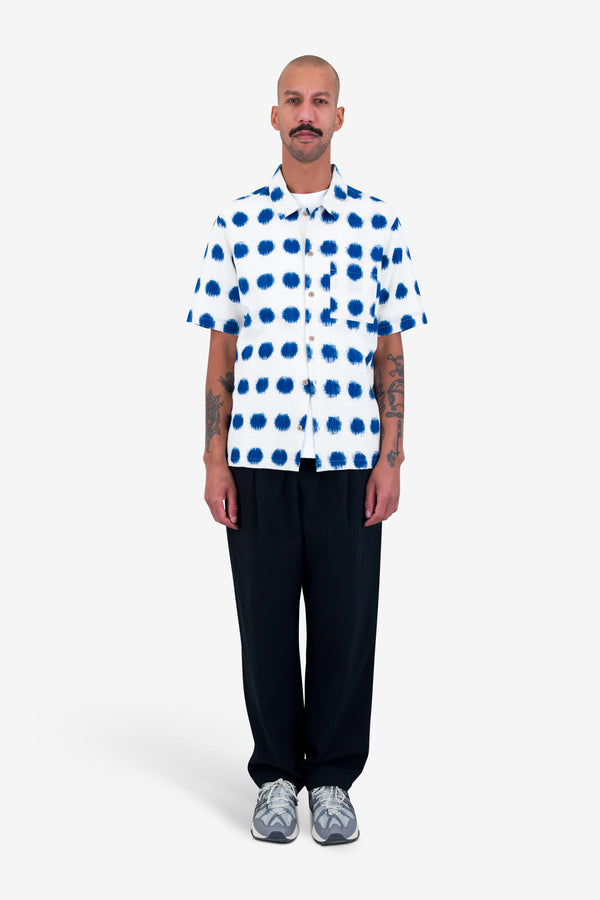 Folk Gabe Shirt - Ecru Ikat